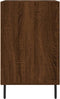 vidaXL - Nachtkastje - 40x40x66 - cm - bewerkt - hout - bruin - eikenkleur