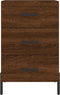 vidaXL - Nachtkastje - 40x40x66 - cm - bewerkt - hout - bruin - eikenkleur