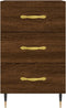 vidaXL - Nachtkastje - 40x40x66 - cm - bewerkt - hout - bruin - eikenkleur