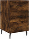 vidaXL - Nachtkastje - 40x40x66 - cm - bewerkt - hout - gerookt - eikenkleurig
