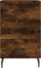 vidaXL - Nachtkastje - 40x40x66 - cm - bewerkt - hout - gerookt - eikenkleurig