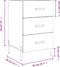 vidaXL - Nachtkastje - 40x40x66 - cm - bewerkt - hout - gerookt - eikenkleurig