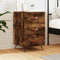 vidaXL - Nachtkastje - 40x40x66 - cm - bewerkt - hout - gerookt - eikenkleurig