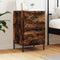 vidaXL - Nachtkastje - 40x40x66 - cm - bewerkt - hout - gerookt - eikenkleurig