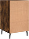vidaXL - Nachtkastje - 40x40x66 - cm - bewerkt - hout - gerookt - eikenkleurig