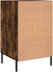 vidaXL - Nachtkastje - 40x40x66 - cm - bewerkt - hout - gerookt - eikenkleurig