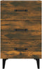 vidaXL - Nachtkastje - 40x40x66 - cm - bewerkt - hout - gerookt - eikenkleurig