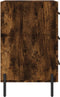 vidaXL - Nachtkastje - 40x40x66 - cm - bewerkt - hout - gerookt - eikenkleurig