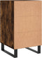 vidaXL - Nachtkastje - 40x40x66 - cm - bewerkt - hout - gerookt - eikenkleurig