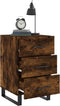 vidaXL - Nachtkastje - 40x40x66 - cm - bewerkt - hout - gerookt - eikenkleurig