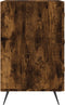 vidaXL - Nachtkastje - 40x40x66 - cm - bewerkt - hout - gerookt - eikenkleurig