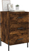 vidaXL - Nachtkastje - 40x40x66 - cm - bewerkt - hout - gerookt - eikenkleurig
