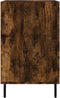 vidaXL - Nachtkastje - 40x40x66 - cm - bewerkt - hout - gerookt - eikenkleurig