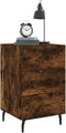 vidaXL - Nachtkastje - 40x40x66 - cm - bewerkt - hout - gerookt - eikenkleurig