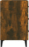vidaXL - Nachtkastje - 40x40x66 - cm - bewerkt - hout - gerookt - eikenkleurig