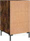 vidaXL - Nachtkastje - 40x40x66 - cm - bewerkt - hout - gerookt - eikenkleurig
