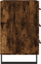 vidaXL - Nachtkastje - 40x40x66 - cm - bewerkt - hout - gerookt - eikenkleurig