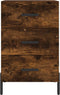 vidaXL - Nachtkastje - 40x40x66 - cm - bewerkt - hout - gerookt - eikenkleurig