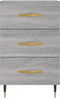 vidaXL - Nachtkastje - 40x40x66 - cm - bewerkt - hout - grijs - sonoma - eikenkleurig