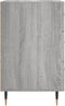 vidaXL - Nachtkastje - 40x40x66 - cm - bewerkt - hout - grijs - sonoma - eikenkleurig