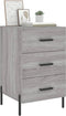 vidaXL - Nachtkastje - 40x40x66 - cm - bewerkt - hout - grijs - sonoma - eikenkleurig