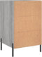 vidaXL - Nachtkastje - 40x40x66 - cm - bewerkt - hout - grijs - sonoma - eikenkleurig