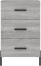 vidaXL - Nachtkastje - 40x40x66 - cm - bewerkt - hout - grijs - sonoma - eikenkleurig