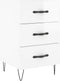 vidaXL - Nachtkastje - 40x40x66 - cm - bewerkt - hout - hoogglans - wit