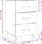 vidaXL - Nachtkastje - 40x40x66 - cm - bewerkt - hout - hoogglans - wit