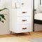 vidaXL - Nachtkastje - 40x40x66 - cm - bewerkt - hout - hoogglans - wit