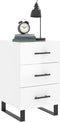 vidaXL - Nachtkastje - 40x40x66 - cm - bewerkt - hout - hoogglans - wit