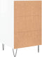 vidaXL - Nachtkastje - 40x40x66 - cm - bewerkt - hout - hoogglans - wit