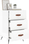 vidaXL - Nachtkastje - 40x40x66 - cm - bewerkt - hout - hoogglans - wit