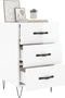vidaXL - Nachtkastje - 40x40x66 - cm - bewerkt - hout - hoogglans - wit