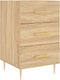 vidaXL - Nachtkastje - 40x40x66 - cm - bewerkt - hout - sonoma - eikenkleurig