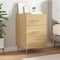 vidaXL - Nachtkastje - 40x40x66 - cm - bewerkt - hout - sonoma - eikenkleurig