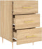 vidaXL - Nachtkastje - 40x40x66 - cm - bewerkt - hout - sonoma - eikenkleurig