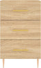 vidaXL - Nachtkastje - 40x40x66 - cm - bewerkt - hout - sonoma - eikenkleurig
