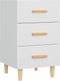 vidaXL - Nachtkastje - 40x40x66 - cm - bewerkt - hout - wit