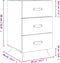 vidaXL - Nachtkastje - 40x40x66 - cm - bewerkt - hout - wit
