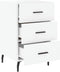 vidaXL - Nachtkastje - 40x40x66 - cm - bewerkt - hout - wit