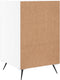 vidaXL - Nachtkastje - 40x40x66 - cm - bewerkt - hout - wit