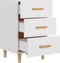 vidaXL - Nachtkastje - 40x40x66 - cm - bewerkt - hout - wit