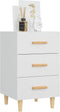 vidaXL - Nachtkastje - 40x40x66 - cm - bewerkt - hout - wit