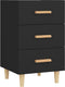 vidaXL - Nachtkastje - 40x40x66 - cm - bewerkt - hout - zwart