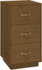 vidaXL - Nachtkastje - 40x40x75 - cm - massief - grenenhout - honingbruin