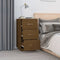 vidaXL - Nachtkastje - 40x40x75 - cm - massief - grenenhout - honingbruin