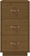 vidaXL - Nachtkastje - 40x40x75 - cm - massief - grenenhout - honingbruin