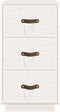 vidaXL - Nachtkastje - 40x40x75 - cm - massief - grenenhout - wit