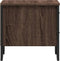 vidaXL - Nachtkastje - 40x41x40 - cm - bewerkt - hout - bruin - eikenkleurig
